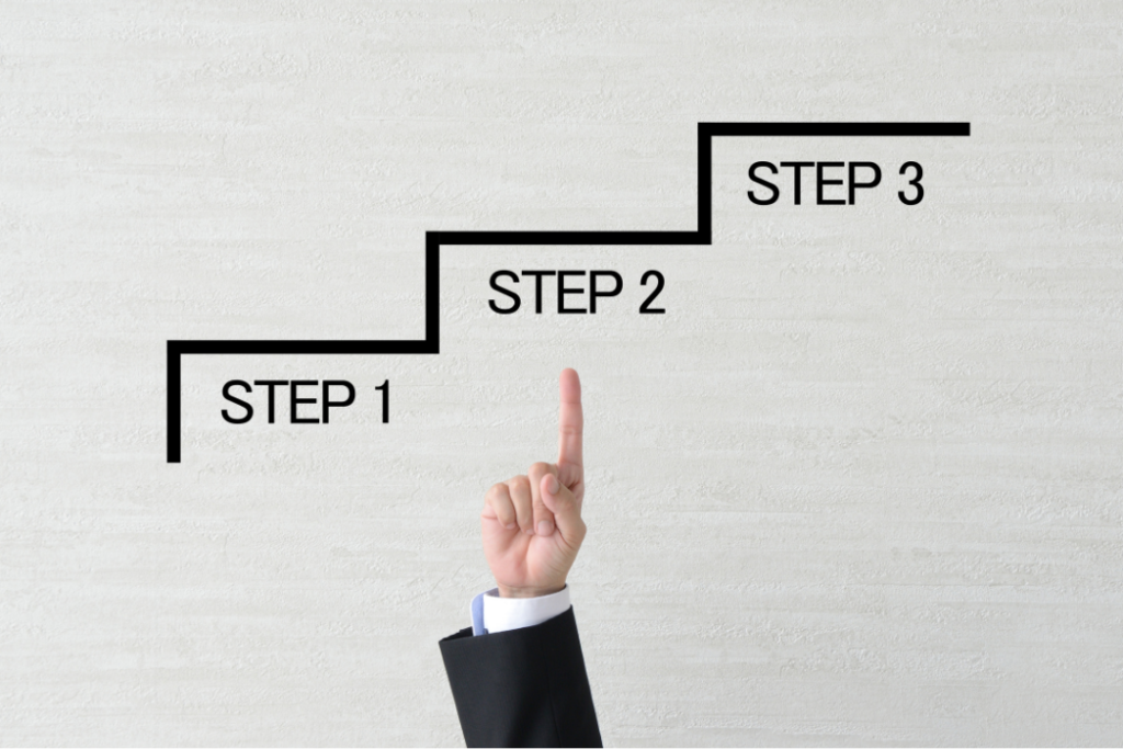 ステップを踏む画像