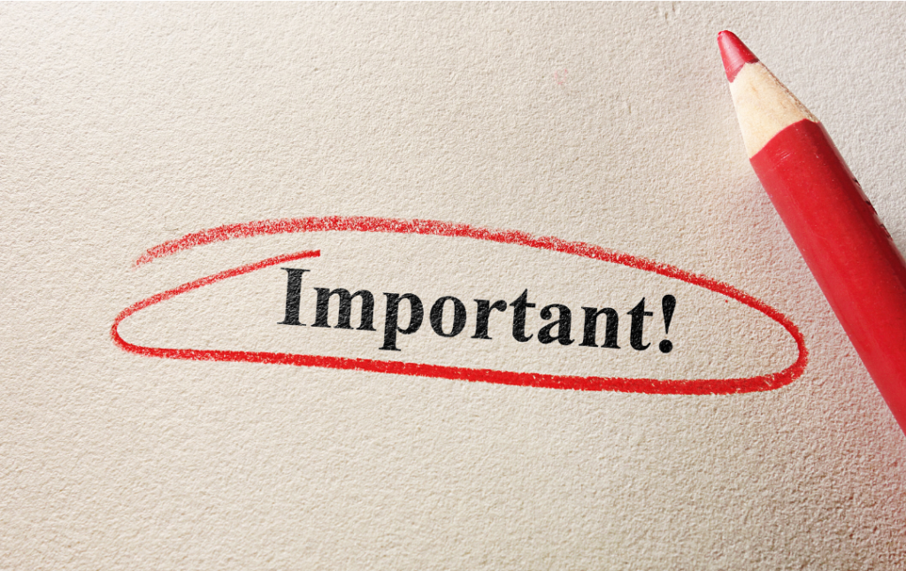 重要性を伝える画像